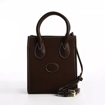 Сумка женская на молнии, цвет коричневый