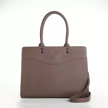 Сумка женская тоут на молнии, 331225 см, однотонная, пудровая