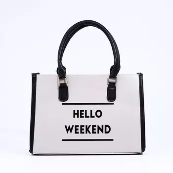 Сумка женская тоут на молнии, цвет серый