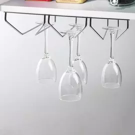 Сушилка для бокалов доляна, 3 направляющих, 346.533 см, хромированная