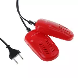 Сушилка для обуви luazon lso-03, 10 см, детская, 12 вт, индикатор, красная