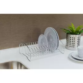 Сушилка для посуды доляна, 28.52010 см, хромированная