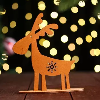 Новый год.сувенир деревянный 15 см.