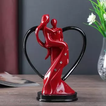 Сувенир полистоун нежность (красно-черная) 20,5*15,5*8 см