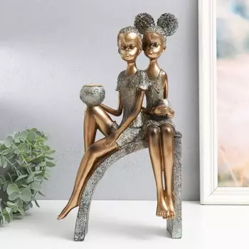 Фигурка полистоун подсвечник на 1 свечу