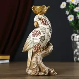 Сувенир полистоун подсвечник со свечой