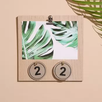 Сувенир вечный календарь, 171717 см, дерево