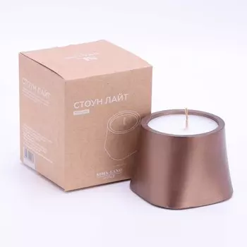 Свеча в подсвечнике из гипса гладкая sima home