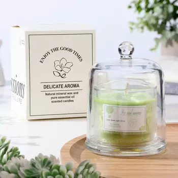 Ароматическая свеча в банке dome, лайм, базилик и цитрус