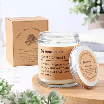 Ароматическая свеча в банке hong. chen, ваниль