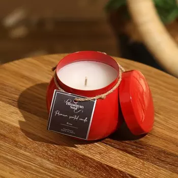 Свеча ароматическая в баночке, 150 г, парафин, rose