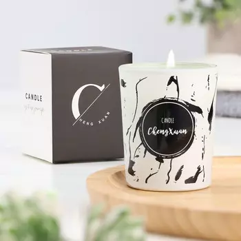 Ароматическая свеча в стакане cheng xuan, розы и сандала