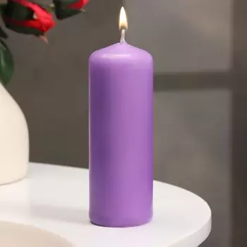 Свеча - цилиндр, 412 см, 15 ч, лаванда