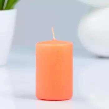 Свеча - цилиндр, 46 см, 9 ч, лососевая
