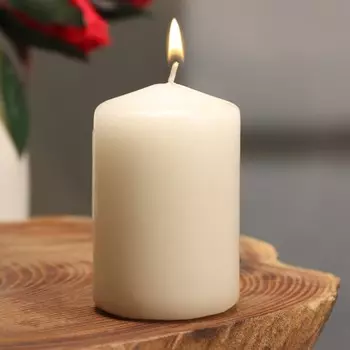 Свеча - цилиндр, 46 см, 9 ч, шампань