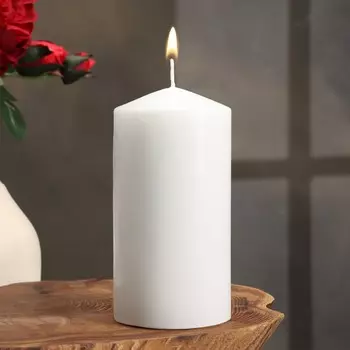 Свеча - цилиндр, 7х14 см, белая