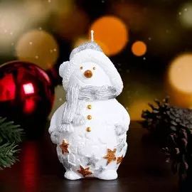 Новогодняя свеча декоративная