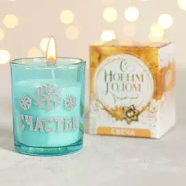 Новогодняя свеча в стакане