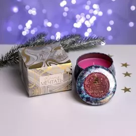 Новогодняя свеча в железной банке