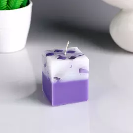 Свеча- куб с мозаикой