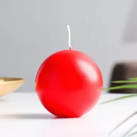 Свеча-шар, 7,5 см, красная