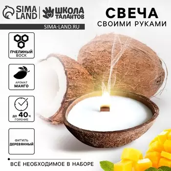 Свеча своими руками. создание свечи в кокосовой скорлупе