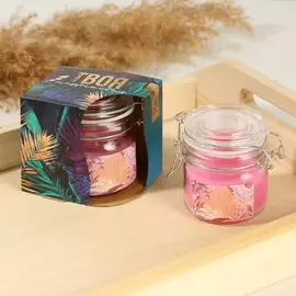 Свеча в банке с крышкой