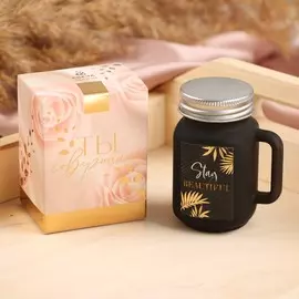 Свеча в матовой банке