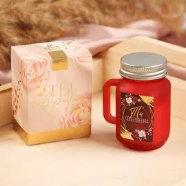 Свеча в матовой банке