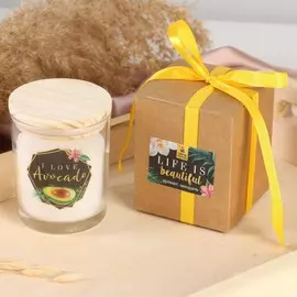 Свеча в стакане с крышкой