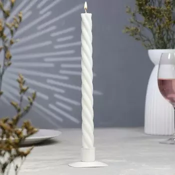 Свеча витая, 2х25 см, белая, 2 ч