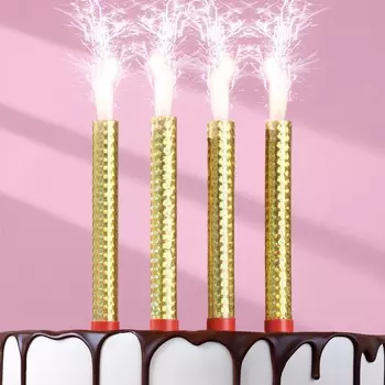 Свечи-фонтаны 12.5 см, 40 сек, 4 штуки