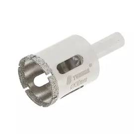 Сверло алмазное по стеклу и керамике тундра, трехгранный хвостовик, 3065 мм