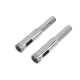 Сверло алмазное по стеклу и керамике тундра, трехгранный хвостовик, 1265 мм, 2 шт.