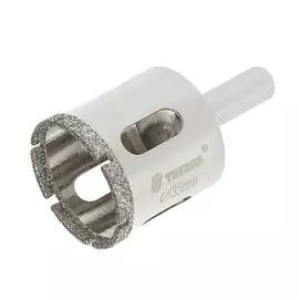 Сверло алмазное по стеклу и керамике тундра, трехгранный хвостовик, 3565 мм