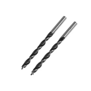 Сверло по дереву тундра, цилиндрический хвостовик, 5 х 85 мм, 2 шт.