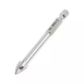 Сверло по керамике твердосплавное tundra, крестовый наконечник, шестигр. хвостовик, 8 мм