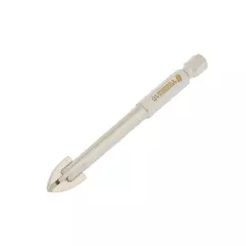 Сверло по керамике твердосплавное tundra, крестовый наконечник, шестигр. хвостовик, 10 мм