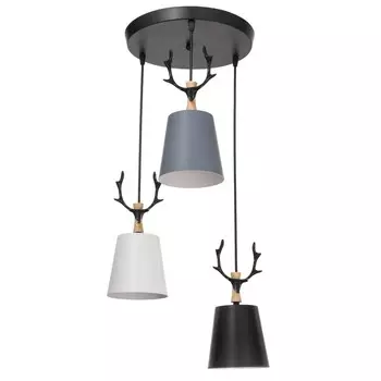 Светильник 2705/3 e27 40вт черный-белый-серый 30х30х13-90 см