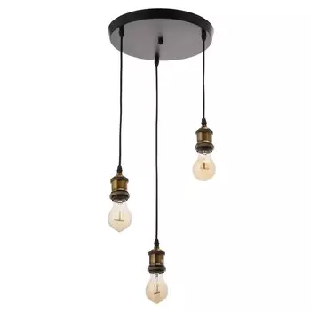 Светильник bayerlux 40389/3 e27 40 вт черный-медь 30307-107 см