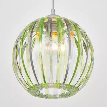 Светильник bayerlux 4330/1, 1хе27 15вт,, зеленый/прозрачный 21х24+60 см