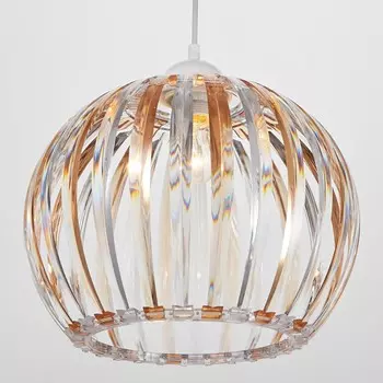 Светильник bayerlux 7330/1, 1хе27 15вт, коричневый/прозрачный 31х24+60 см