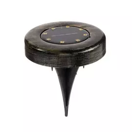 Садовый светильник на солнечной батарее, 11.5 × 13 × 11.5 см, 8 led, свечение тёплое белое, бронзовый