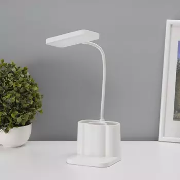 Светильник настольный с подставкой под телефон и ручки, 3 отсека, 5 вт led usb 2700-6500к