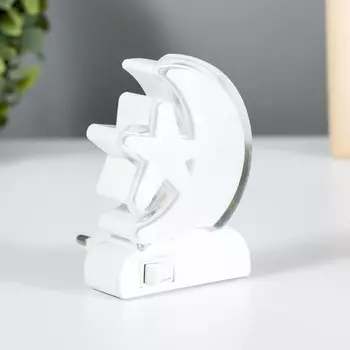 Ночник пластик месяц 8*5,5*5 см risalux