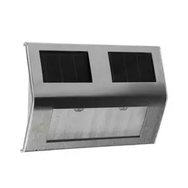 Садовый светильник на солнечной батарее, накладной, 14 × 9.5 × 2.5 см, 2 led, свечение белое