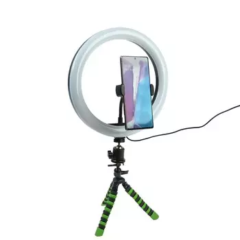 Светодиодная кольцевая лампа на штативе luazon cb-32, 10