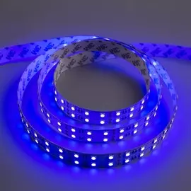 Светодиодная лента 12в, smd5050, 5 м, ip33, 120 led, 28.8 вт/м, 10-12 лм/1 led, dc, синий