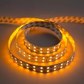 Светодиодная лента 12в, smd5050, 5 м, ip33, 120 led, 28.8 вт/м, 10-12 лм/1 led, dc, жёлтый