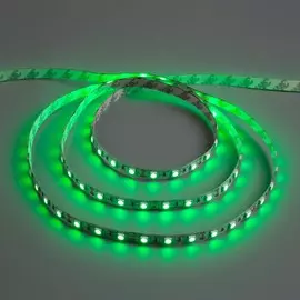 Светодиодная лента 12в, smd5050, 5 м, ip33, 60 led, 14.4 вт/м, 14-16 лм/1 led, dc, зелёный